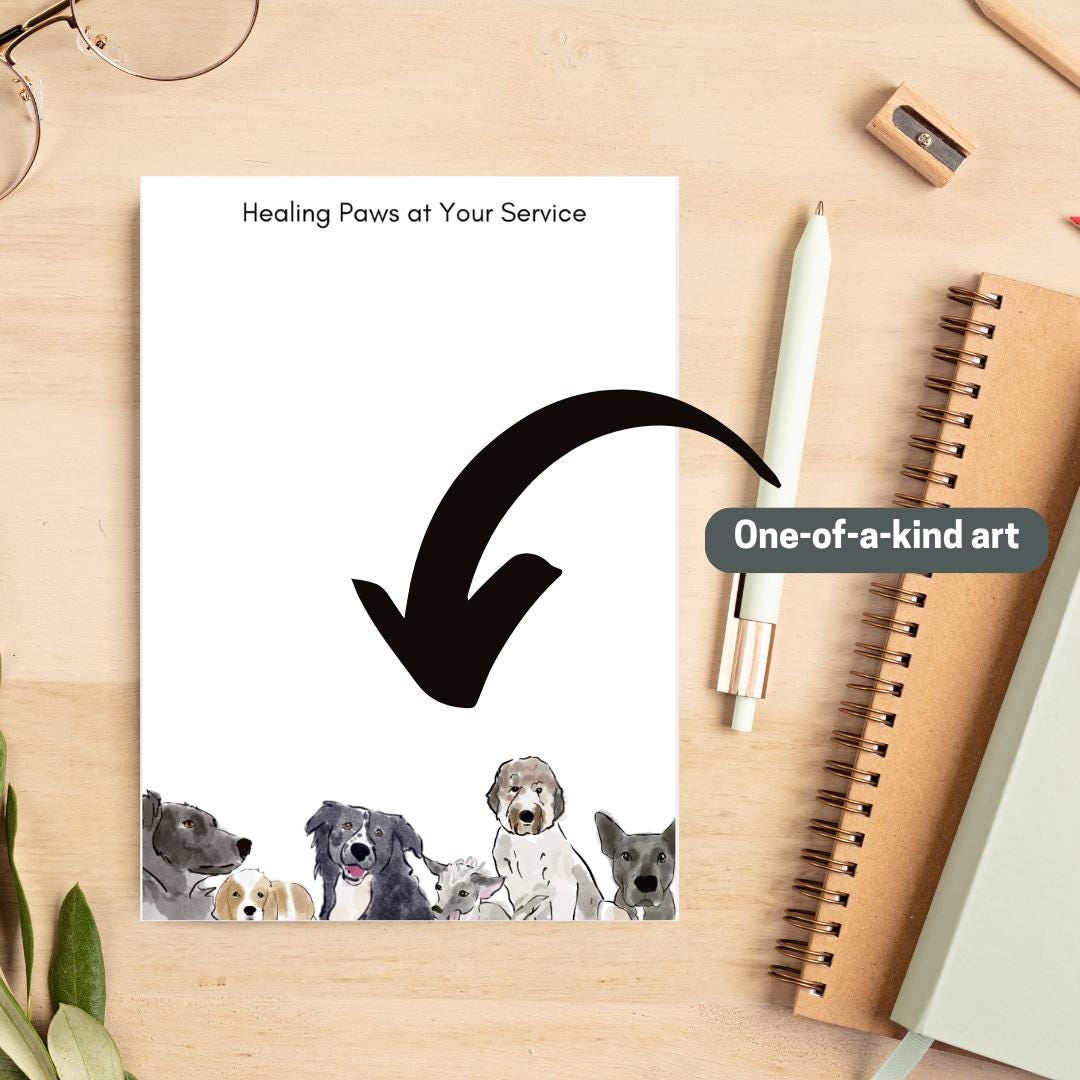Nurse Notepad Gift | Dog Notepad for Doctor | New Veterinarian Gift, Veterinarian Notebook