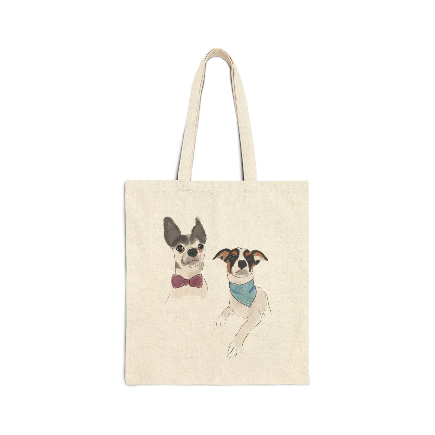 Custom Dog Cotton Canvas Tote Bag - Personalized Pet Tote, Dog Lover Gift, Reusable Shopping Bag, Pet Owner Gift, Dog Mom Gift