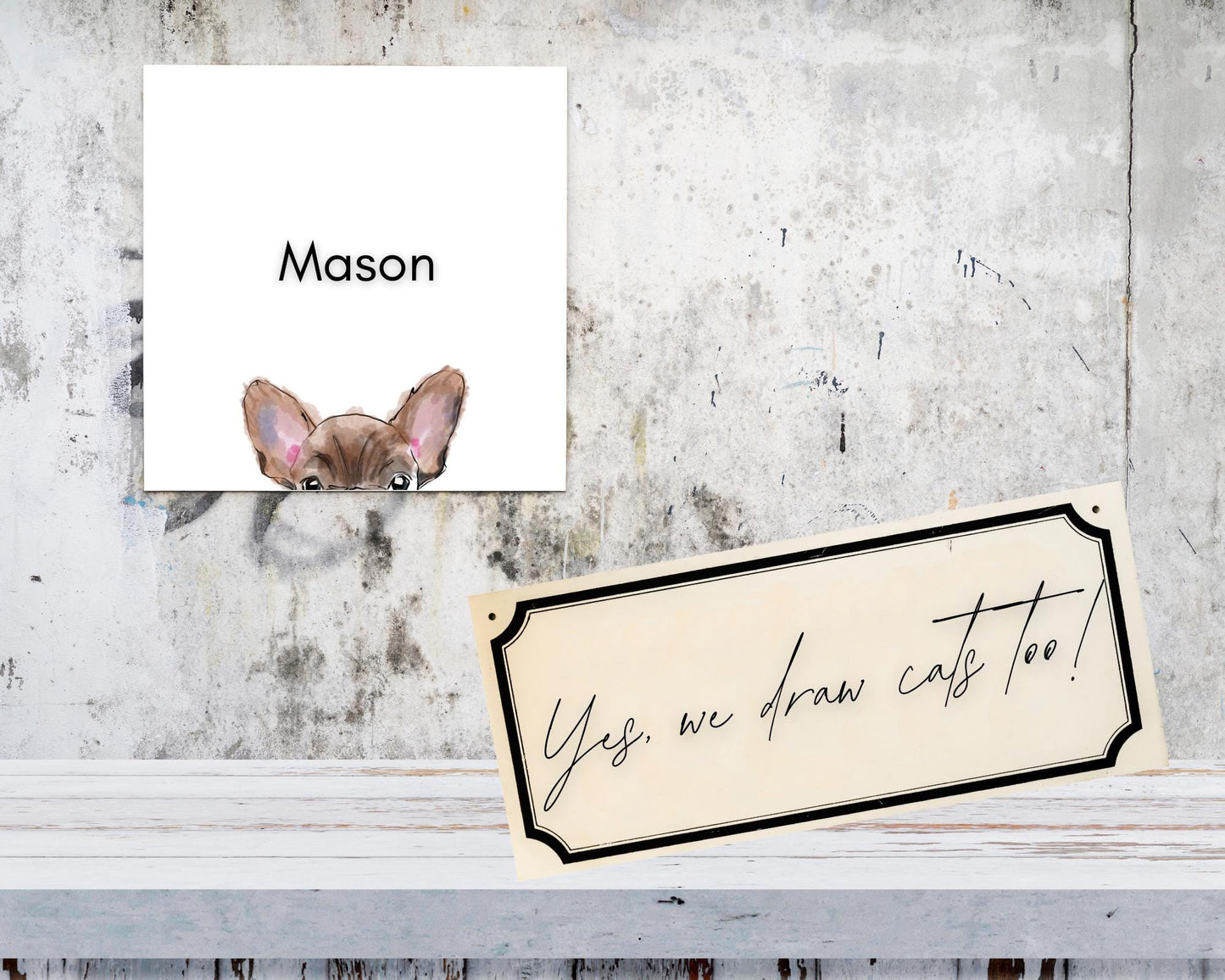Metal Art Sign, Custom Dog Ear Sign, Dog Ear Outline Sign - Unique Home Decor Wall Art, Rustic Metal Sign, Personalized Housewarming Gift,