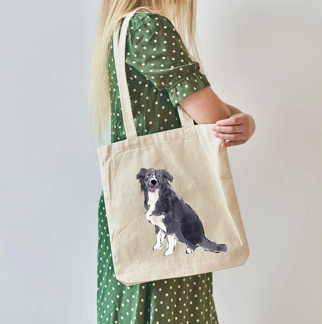Custom Dog Cotton Canvas Tote Bag - Personalized Pet Tote, Dog Lover Gift, Reusable Shopping Bag, Pet Owner Gift, Dog Mom Gift