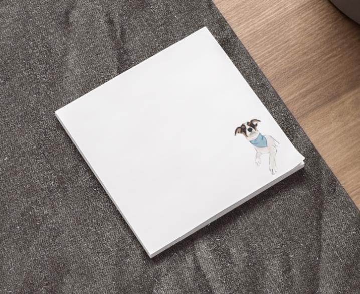 Dog Personalized Post-It Note Pads, Custom Sticky Notes, Cute Animal Memo Pads, Pet Lovers Stationery, Puppy Gift Ideas, Office Supplies