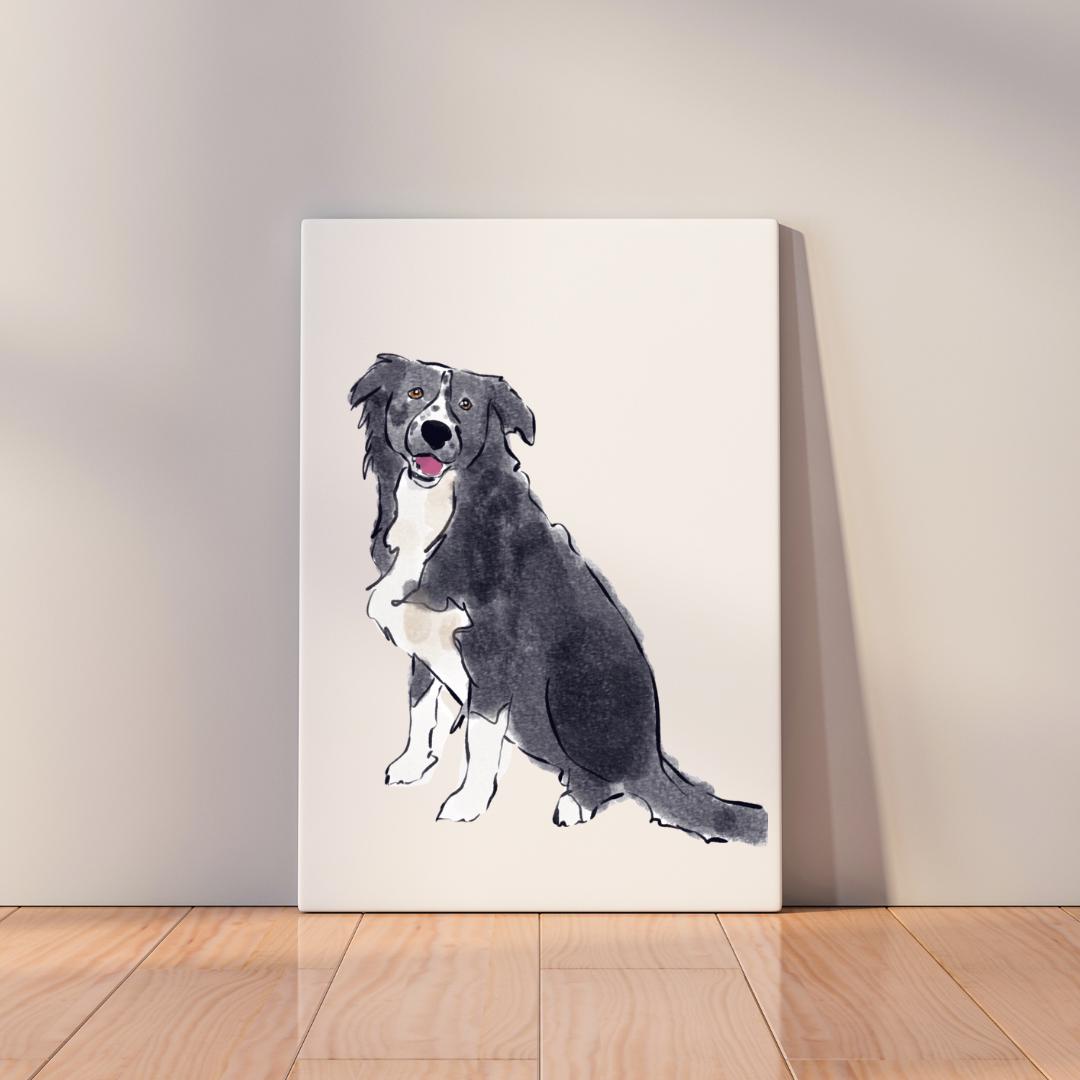 Custom Watercolor Portraits Using Pet Photo Custom Digital Dog Portraits | Cat Portraits Custom Dog Portraits Custom Pet Memorial Art
