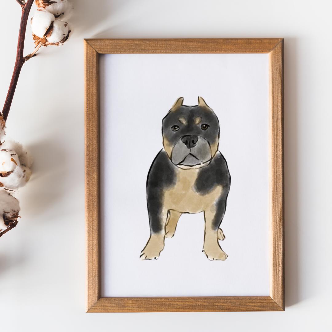 Custom Watercolor Portraits Using Pet Photo Custom Digital Dog Portraits | Cat Portraits Custom Dog Portraits Custom Pet Memorial Art
